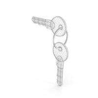 Door Key Wireframe PNG & PSD Images