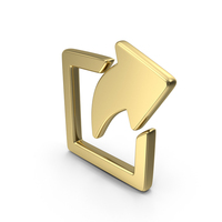 Gold External Link Symbol PNG & PSD Images