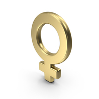 Gold Female Gender Symbol PNG & PSD Images