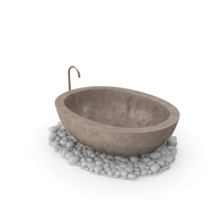 Bathtub With Standing Mixer Faucet PNG & PSD Images