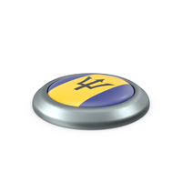 Barbados Round Button Flag PNG & PSD Images