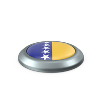 Bosnia and Herzegovina Round Button Flag PNG & PSD Images
