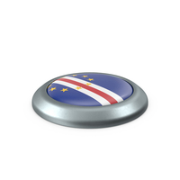 Cabo Verde Round Button Flag PNG & PSD Images