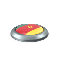 Cameroon Round Button Flag PNG & PSD Images