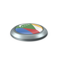 Comoros Round Button Flag PNG & PSD Images