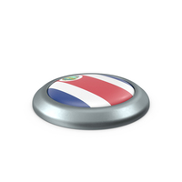 Costa Rica Round Button Flag PNG & PSD Images