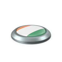 Côte d'Ivoire Round Button Flag PNG & PSD Images