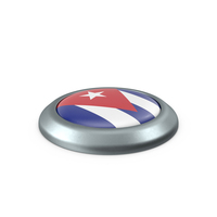 Cuba Round Button Flag PNG & PSD Images