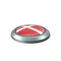 Denmark Round Button Flag PNG & PSD Images