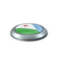 Djibouti Round Button Flag PNG & PSD Images