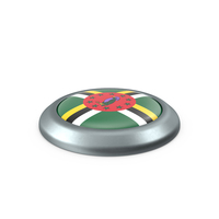 Dominica Round Button Flag PNG & PSD Images