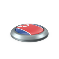 DPRK Round Button Flag PNG & PSD Images