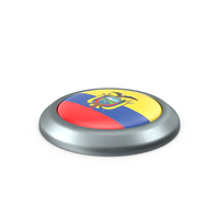 Ecuador Round Button Flag PNG & PSD Images