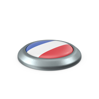 France Round Button Flag PNG & PSD Images
