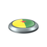 French Guiana Round Button Flag PNG & PSD Images