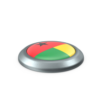 Guinea Bissau Round Button Flag PNG & PSD Images
