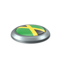 Jamaica Round Button Flag PNG & PSD Images