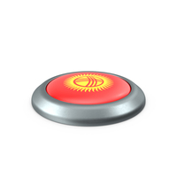 Kyrgyzstan Round Button Flag PNG & PSD Images