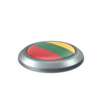 Lithuania Round Button Flag PNG & PSD Images