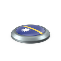Nauru Round Button Flag PNG & PSD Images