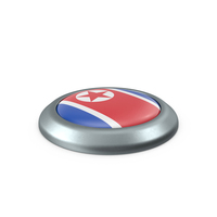 North Korea Round Button Flag PNG & PSD Images