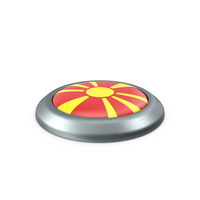 North Macedonia Round Button Flag PNG & PSD Images
