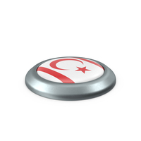 Northern Cyprus Round Button Flag PNG & PSD Images
