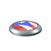 Puerto Rico Round Button Flag PNG & PSD Images