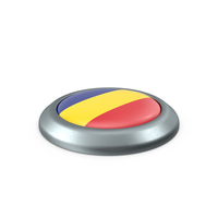 Romania Round Button Flag PNG & PSD Images