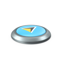 Saint Lucia Round Button Flag PNG & PSD Images