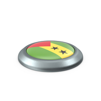 Sao Tome and Principe Round Button Flag PNG & PSD Images