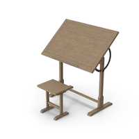 Draft Table And Stool PNG & PSD Images