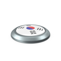 South Korea Round Button Flag PNG & PSD Images