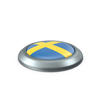 Sweden Round Button Flag PNG & PSD Images