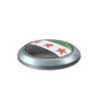 Syrian Opposition Round Button Flag PNG & PSD Images