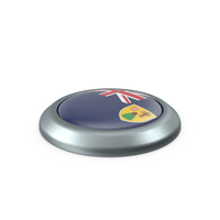 Turks and Caicos Islands Round Button Flag PNG & PSD Images