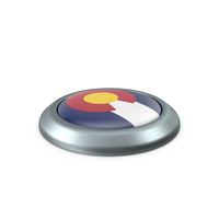 Colorado Round Button Flag PNG & PSD Images