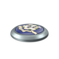Connecticut Round Button Flag PNG & PSD Images