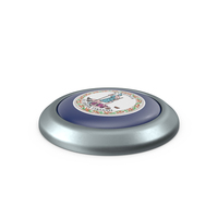 Virginia Round Button Flag PNG & PSD Images