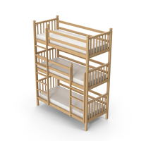 Wooden Three Floor Bed PNG & PSD Images