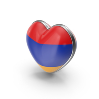 Heart Shape Flag Of Armenia PNG & PSD Images
