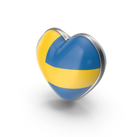 Heart Shape Flag Of Sweden PNG & PSD Images