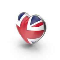 Heart Shape Flag Of United Kingdom PNG & PSD Images