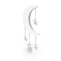 Moon Hanging Stars Decorate PNG & PSD Images