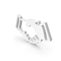 White Relationship Handshake Logo PNG & PSD Images