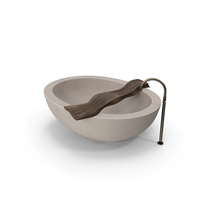 Bathtub with Standing Mixer Faucet PNG & PSD Images
