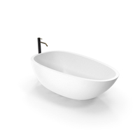 Bathtub With Standing Mixer Faucet PNG & PSD Images