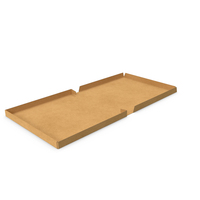 6-inch Kraft Paper Pizza Box - Full Open PNG & PSD Images