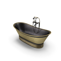 Bathtub With Standing Mixer Faucet PNG & PSD Images
