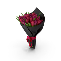 Burgundy Tulips Bouquet PNG & PSD Images
